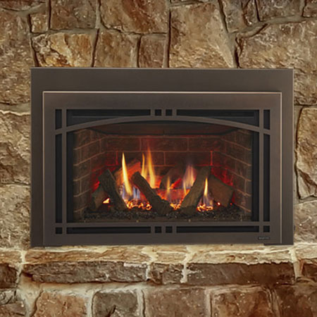 30" Ruby Contemporary IntelliFire Touch Direct Vent Fireplace Insert, Blower and Remote (Electronic Ignition) - Majestic