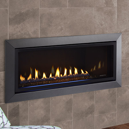 Jade IntelliFire Touch Direct Vent Linear Fireplace (Electronic Ignition) - Majestic